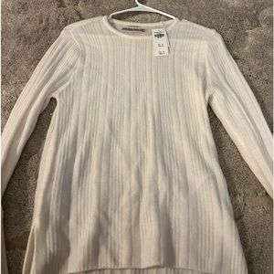 Cream Merino-Wool Blend Sweater
